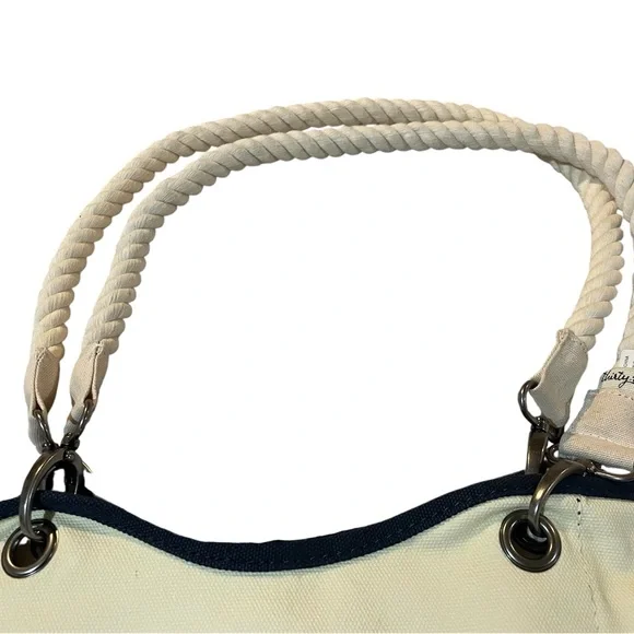 Thirty-One Anchor Canvas Tote - Navy and Cream - Picture 7 of 7